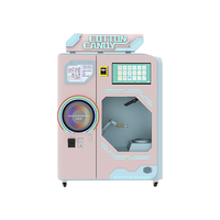 Nouvelle machine à barbe à papa automatique personnalisée, écologique, robotisée, en libre-service, électrique, rose, intelligente, distributeur automatique