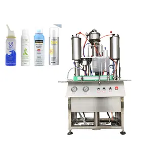 Factory Outlet High Quality Foam Liquid Spray Air Freshener Filling Equipment Semi Automatic Aerosol Filling Machine