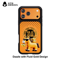 Coque de téléphone ATB 3D à impression UV avec dos détachable en TPU PC, personnalisable, pour iPhone 17 16 15 14 13 Pro Max Plus Air