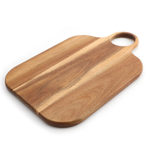 Tabla de cortar de madera de acacia de 1.5 cm de grosor con mango, forma rectangular, para cortar en la cocina, uso doméstico - Product Image 4