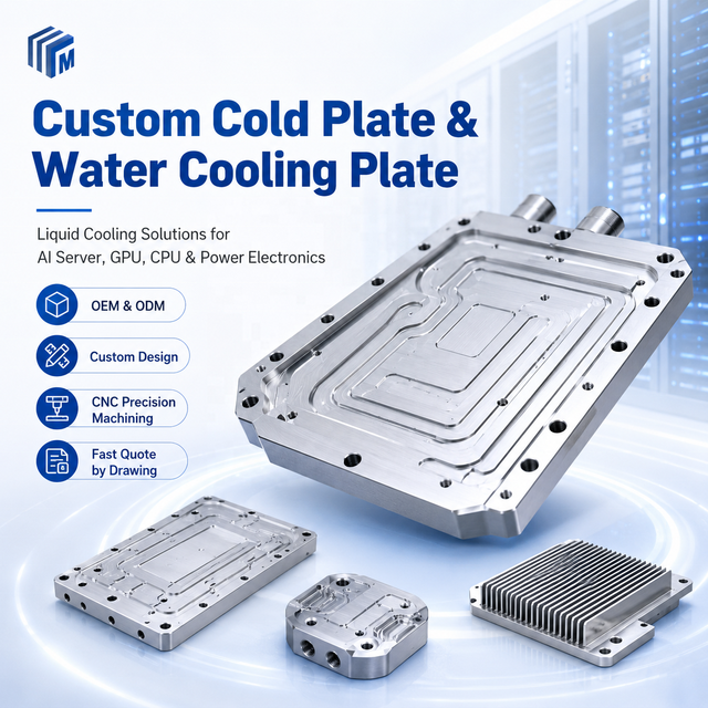 Custom Cold Plate Water Cooling Plate Liquid Cooling Heat Sink Aluminum Water Block for AI Server GPU CPU Power Electronics