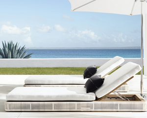 गृह समायोज्य रिक्लियर चेज़ बाहरी आंगन पिछवाड़े के लाउंज पोलसाइड सनबेड गार्डन रतन लाउंज कुर्सी - Product Image 6