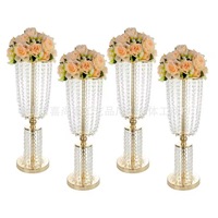 Tapis d'allée de mariage moderne et support de vase à fleurs pour centre de table en acrylique durable, directement du fabricant