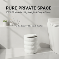 Nouvelle poubelle de bureau à couvercle rabattable en plastique série Puff 2026, grande capacité, pour la maison, les voyages, l'hôtel, design moderne, 2L 3L, en vente