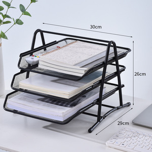 Simple Houseware 3-Tier <strong>Stackable</strong> and Sliding Desktop Document Letter <strong>Tray</strong> Organizer <strong>Desk</strong> <strong>Tray</strong> 3 Levels - Product Image 3