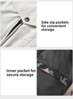 Veste coupe-vent imperméable à capuche avec fermeture éclair, décontractée, unisexe, pour le printemps, usage quotidien, extérieur, multi-poches, softshell, vêtement de randonnée