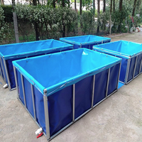 Réservoir d'eau en treillis métallique, bâche en PVC, réservoir de poissons en HDPE, étang d'élevage