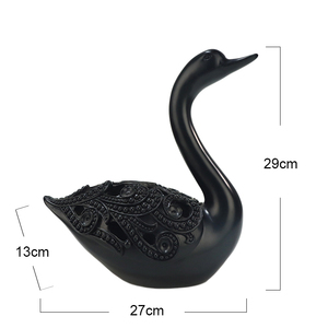 Su misura a grandezza naturale elegante <span class=keywords><strong>cigno</strong></span> <span class=keywords><strong>nero</strong></span> di lusso decorazioni per la casa moderna a buon mercato - Product Image 4