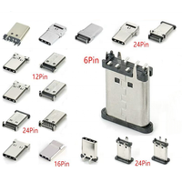 Conector USB Tipo C Micro USB 5V 3A 5P/6P/8P/14P/16P/24P Macho Hembra Enchufe Múltiples Especificaciones Disponibles