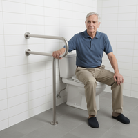 Barre d'appui murale antidérapante en acier inoxydable, design moderne et écologique, pour personnes âgées et handicapées, pour la sécurité dans la salle de bain et les toilettes
