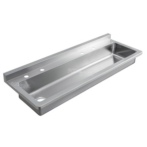 Évier mural industriel moderne en acier inoxydable 304 pour <span class=keywords><strong>cuisine</strong></span> et salle de bain, lavabo à <span class=keywords><strong>main</strong></span> poli pour écoles et commerces - Product Image 4