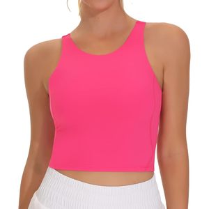 Top Deportivo Corto sin Mangas para Mujer, Cuello Redondo, Secado Rápido, Transpirable, para Yoga y Ejercicio, en Spandex y Poliéster - Product Image 1