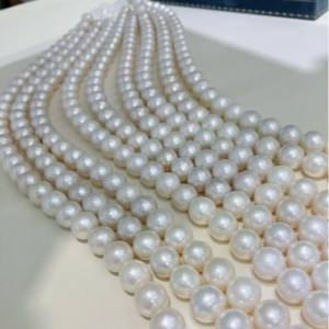 Collar Clásico Informal de Perlas Blancas de Agua Dulce con Cadena de Clavícula Estrellada, Natural y Acabado - Product Image 2