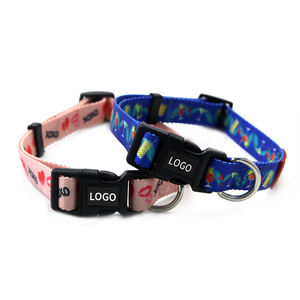 Pet <span class=keywords><strong>Collar</strong></span> Hersteller Personal isierte Farbe Haustiere Halsbänder Print <span class=keywords><strong>Cat</strong></span> Guangdong Neueste Niedrige Preis Bunte Nylon Custom Logo RIBBONS - Product Image 1