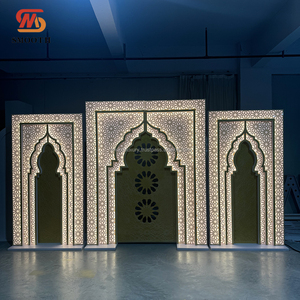 SMOOTH india Style Acrylic Pvc Sliver Acrylic <b>Backdrop</b> <b>stand</b> Wedding arch props - Product Image 3