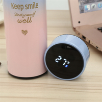 Thermos à double paroi à isolation sous vide numérique 500 ml, bouteille d'eau intelligente en acier inoxydable avec affichage de la température LED
