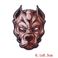 Écusson de broderie fer à repasser sur crâne de motard badges brodés pour moto écussons de broderie gorille animal pour veste/jean vente en gros