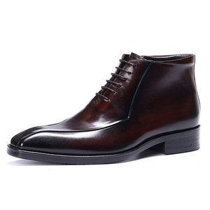 Chaussures pour hommes luxueuses et élégantes, à lacets, avec une combinaison de couleurs bleu et marron, dans un style Oxford italien. - Product Image 5