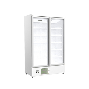Congélateur commercial vertical à triple porte vitrée, vitrine de présentation d'aliments surgelés, dégivrage automatique, en acier inoxydable - Product Image 3