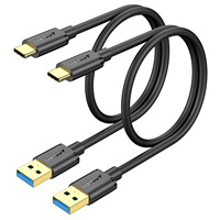 Cable de Carga Rápida USB-C SUNGUY de 18W, Cable USB A a C, Cable USB Tipo-C para Teléfono Móvil, Banco de Energía y Laptop
