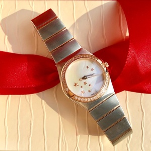 Reloj de Lujo de Alta Gama con Movimiento de Cuarzo, Correa de Acero Inoxidable, Resistente al Agua para Uso Diario, Diseño de Marcadores de Hora con Forma de Estrella, para Omega - Product Image 3