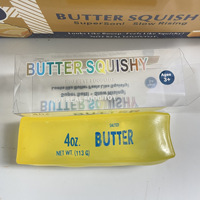 Jouet Squishy Transparent en TPR en forme de bâton de fromage, rempli de gelée de pétrole, 13,5*5*5cm, pour le soulagement du stress et la décompression