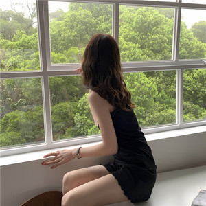 <span class=keywords><strong>ชุด</strong></span><span class=keywords><strong>นอน</strong></span>ผ้ายืดเอวสูงสำหรับผู้หญิงใส่ในฤดูร้อนเซตชุดนอนแขนกุดขนาดใหญ่และกางเกงขาสั้นทรงหลวม - Product Image 2