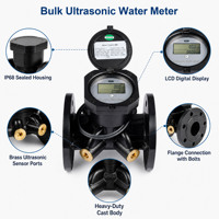 Compteur d'eau ultrasonique haute précision DN50 à DN500, IP68, LoRaWAN, alimenté par batterie, lecture à distance numérique