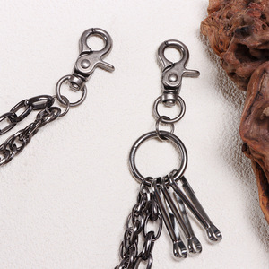 Gunmetal Double Layered Waist <b>Chain</b> Zinc Alloy Hip Hop Denim Pants <b>Chain</b> Daily Wear Fashion Body <b>Chain</b> - Product Image 4