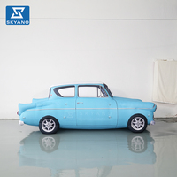 Modèle de voiture bleue gonflable personnalisé pour événement extérieur, exposition de marque, accessoire de décoration gonflable
