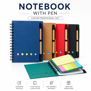 Promotional Business Gift Supply Eco Notebook Pen Sticky Notes Custom Printed <b>Memo</b> <b>Pad</b> Recycled Paper Stationery Set - Product Image 1