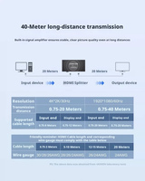 UGREEN CM619 Répartiteur HDMI 1 entrée 2 sorties 4K 3D Commutateur vidéo HD HDMI1.4 DC5V 1080P Répartiteur HDMI pour PC Projecteur Ordinateur portable