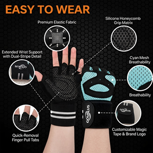 <span class=keywords><strong>Guantes</strong></span> de Entrenamiento con Soporte <span class=keywords><strong>para</strong></span> Muñeca, <span class=keywords><strong>Guantes</strong></span> Transpirables con Palma de Panal <span class=keywords><strong>para</strong></span> Levantamiento de Pesas, <span class=keywords><strong>Guantes</strong></span> de Microfibra <span class=keywords><strong>para</strong></span> Ejercicio en el Gimnasio - Product Image 4