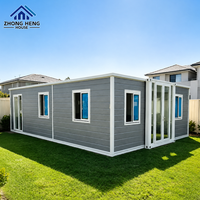 Maison conteneur extensible haut de gamme avec plusieurs fenêtres pour une vie familiale personnalisée et des projets de villas mobiles – Maison préfabriquée