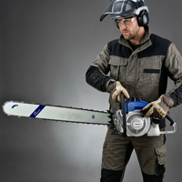 Tronçonneuse à essence 105cc de qualité industrielle, barre longue, couple élevé, disponible en version OEM, certifiée CE pour le bois de grande taille et l'exploitation forestière