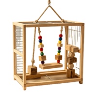 Hamac de grimpette pour perroquet en herbe aquatique tressée à la main, jouet pour oiseaux, balançoire suspendue, anti-ennui pour animaux de compagnie