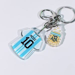 Porte-clés Maillot de Foot <span class=keywords><strong>Messi</strong></span> <span class=keywords><strong>Neymar</strong></span> Cristiano Ronaldo Mbappé Équipe de Football Argentine Brésil Décoration à Suspendre - Product Image 6