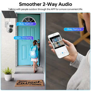 Lte kartu Sim kamera luar ruangan lensa ganda Zoom Ptz keamanan 2025 lensa ganda <span class=keywords><strong>4g</strong></span> Cctv Panel surya bertenaga Ip putar kamera rumah - Product Image 5