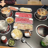 Dansen – Hot Pot sans fumée à usage unique, cuisinière à induction 196 Hotpot avec certification ETL 240V 800W pour table de Hot Pot sans fumée