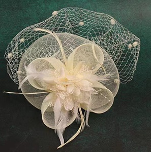 <span class=keywords><strong>Chapeau</strong></span> fascinateur élégant en plumes et fleurs pour <span class=keywords><strong>mariage</strong></span>, fête, thé, Kentucky Derby, bandeau pour femmes, mariée - Product Image 5
