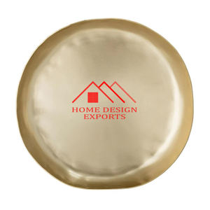 Vente de plateau marocain en aluminium or antique pour la maison, les hôtels et les restaurants, plateau de chargeur rond de dernière conception, meilleur vendeur - Product Image 4
