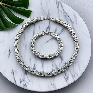 Colliers en chaîne de roi en acier inoxydable plaqué argent de 4 mm, 5 mm, 6 mm, 8 mm, chaîne à maillons pour hommes, bijoux cadeau - Product Image 6