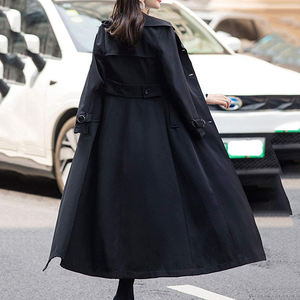 Personnalisé dames élégant longs manteaux femmes grand cran revers simple boutonnage <span class=keywords><strong>mi</strong></span>-<span class=keywords><strong>long</strong></span> laine mélange manteau <span class=keywords><strong>Trench</strong></span> femmes peigné manteaux - Product Image 4