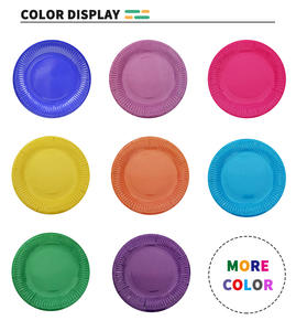 Assiettes jetables écologiques, de qualité alimentaire, compostables, légères, biodégradables, en papier - Product Image 3