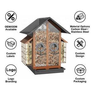 Mangiatoia per Uccelli in Metallo da 4 Libbre con Doppia Gabbia per Crocchette, Grande Capacità, Ideale per Fringuelli, Cardinali, Cincillà - Fornitura Diretta dalla Fabbrica - Product Image 4