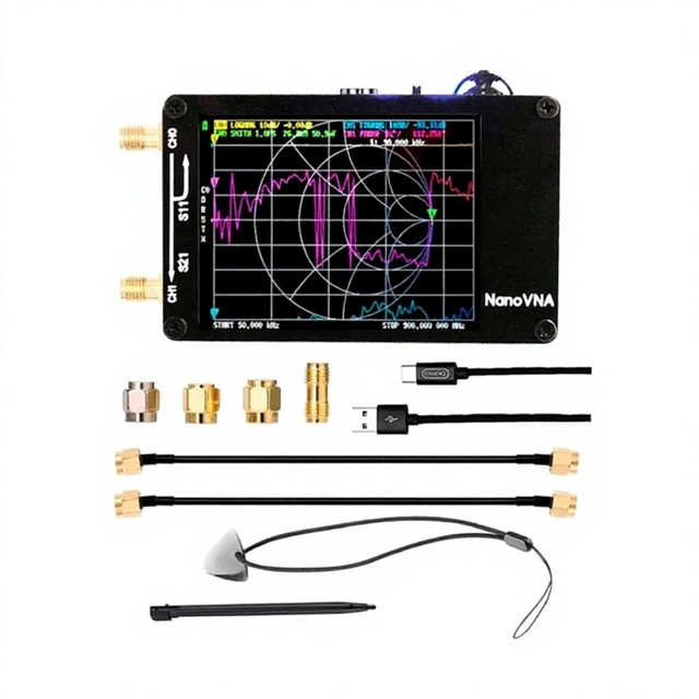 NanoVNA-H HT060 Upgrade Vector Network Analyzer for MF HF VHF UHF with SD Card Slot