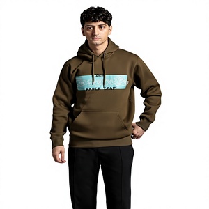 Toronto Maple Leaf Quarter-<b>Zip</b> <b>Hooded</b> Sweatshirt Brown Cotton Fleece Anti-Shrink Print Front Pocket Casual Autumn Wear Regular - Product Image 4