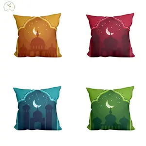 Wholesale Custom Eid New Fashion Cushion Cover 45x45 Islamic Muslim Party Home Sofa Decoration Cushion Pillow Cover Throw Pillow