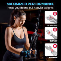 Guantes Deportivos KFTOutdoor Unisex de Malla para Gimnasio y Fitness, Medios Dedos, Acolchados, Antideslizantes, Transpirables, Ajustables, con Agarre Extra