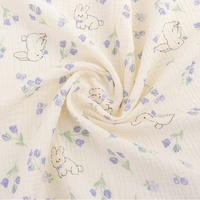 Nouvelle écharpe de bébé en mousseline de coton biologique 100% doux, respirant, imprimé mignon, personnalisable, 4 couches, pour filles